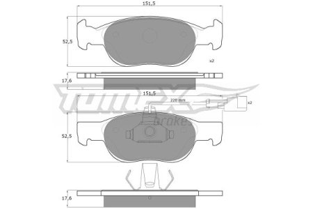 Klocki hamulcowe TOMEX 10711 21930179