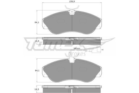 Klocki hamulcowe TOMEX 11731 21799197