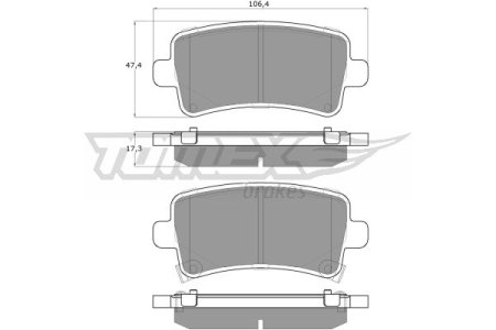Klocki hamulcowe TOMEX 1636 1605366