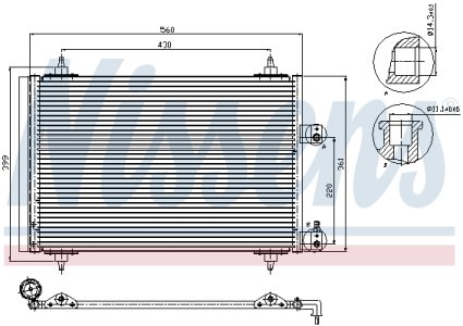 Chłodnica klimatyzacji z osuszaczem NISSENS 94560 6453FH