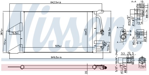 Chłodnica klimatyzacji NISSENS 94565 46479313