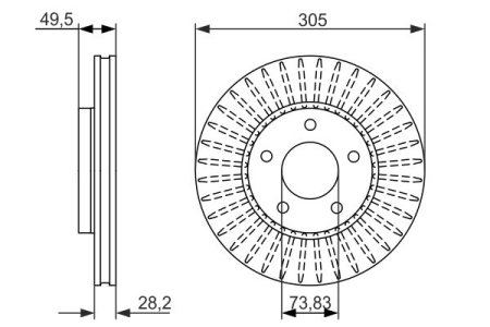 Tarcza hamulcowa BOSCH 0986479698 C2C25336