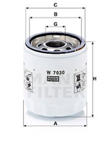 Filtr oleju MANN-FILTER +HUMMEL W7030 ADA102112