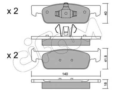 KLOCKI HAMULC. RENAULT CLIO IV  12- PRZÓD