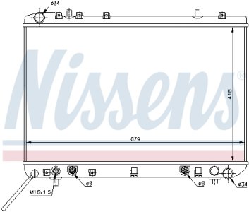 Chłodnica silnika NISSENS 61669 2131005112