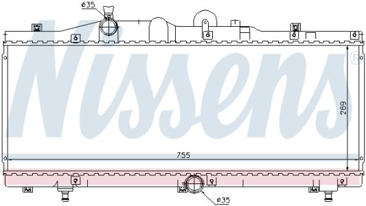 Chłodnica silnika NISSENS 61671 46773321