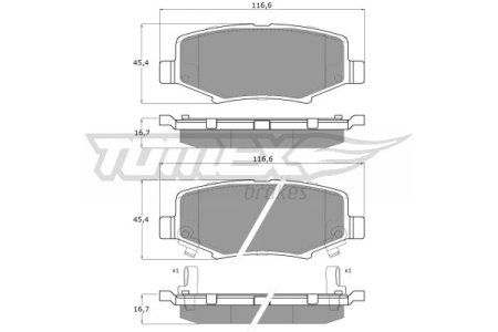 KLOCKI HAMULC. JEEP WRANGLER  06-12 TYŁ