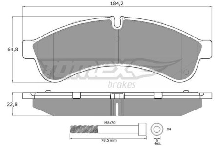 KLOCKI HAMULC. IVECO DAILY IV  06- TYŁ