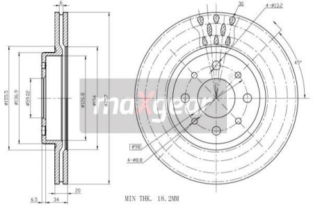TARCZA HAM. FIAT P. BRAVO/A/MAREA/DOBLO -05/PUNTO 99- 257MM