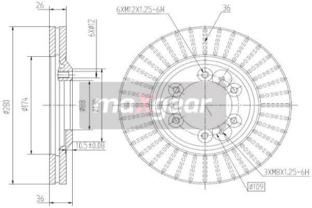 TARCZA HAM. OPEL P. FRONTERA 92- 280MM