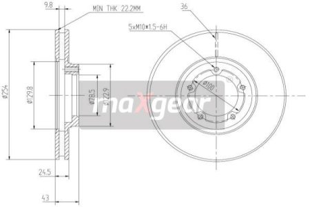TARCZA HAM. FORD P. TRANSIT 91-/94- KOŁA 14