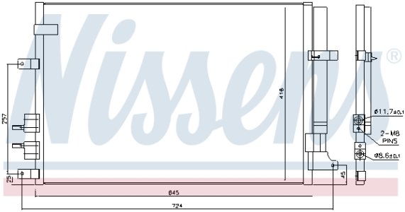 Chłodnica klimatyzacji z osuszaczem NISSENS 94871 60694767
