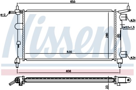 Chłodnica silnika NISSENS 63290 90531547