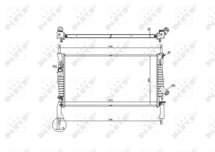 Chłodnica silnika NRF 53742 1383315