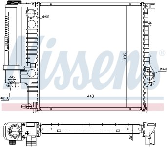 Chłodnica silnika NISSENS 60623A 1728905