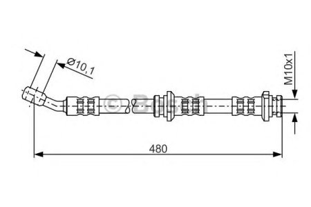 Przewód hamulcowy giętki BOSCH 1987476802 