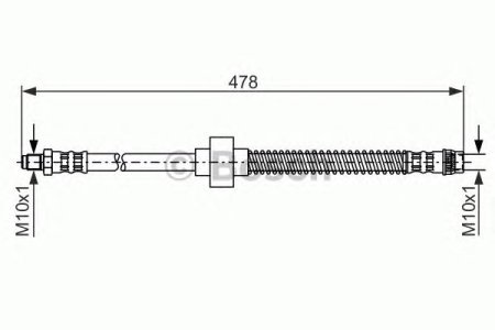 Przewód hamulcowy giętki BOSCH 1987476868 
