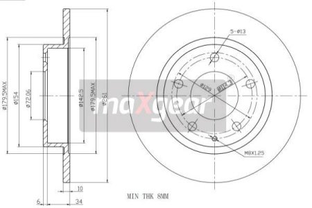 TARCZA HAM. MAZDA T. 626 91-
