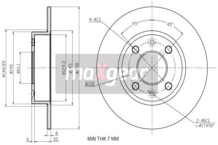 TARCZA HAM. RENAULT P. TWINGO -98/CLIO