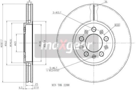 TARCZA HAM. VW P. A3/GOLF4