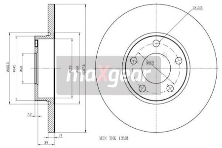 TARCZA HAM. VW P. A100/A6