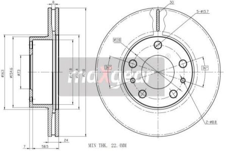 TARCZA HAM. FIAT P. DUCATO 94-/02-/06- 10/14 280MM