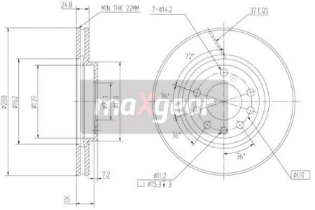 TARCZA HAM. OPEL P. ASTRA G