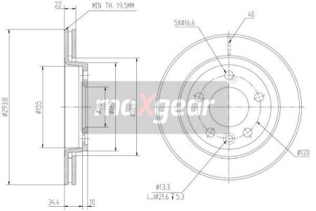 TARCZA HAM. VW T. T5 03-