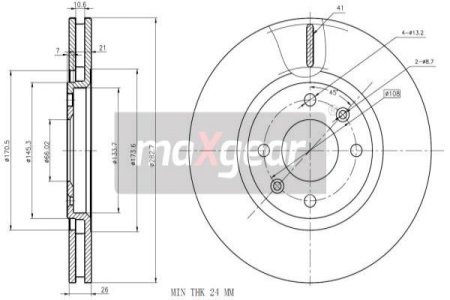TARCZA HAM. PEUGEOT P. 406