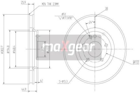 TARCZA HAM. DB P. W163 98-