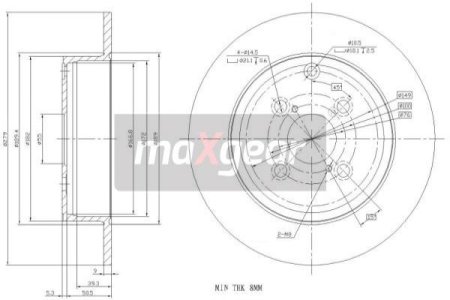 TARCZA HAM. TOYOTA T. COROLLA 02-