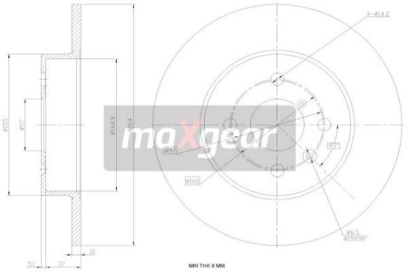 TARCZA HAM. OPEL T. MERIVA/COMBO 01-