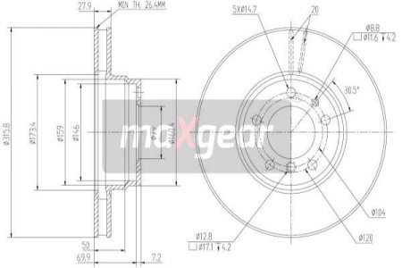 TARCZA HAM. BMW P. E38 94-98