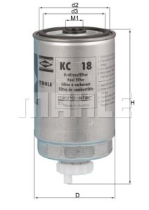 Filtr paliwa MAHLE FILTER KC18 WK842/2 