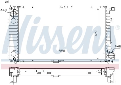 Chłodnica silnika NISSENS 60757A 17112245511