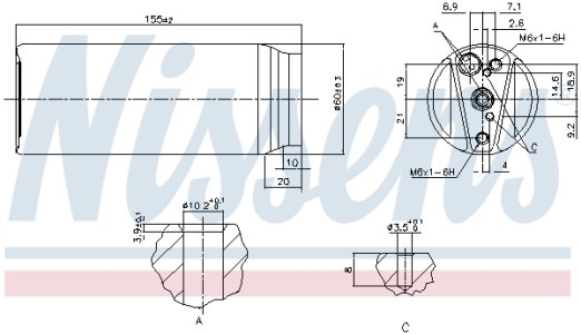Osuszacz klimatyzacji NISSENS 95063 8847120050