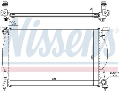 Chłodnica silnika NISSENS 60301A 8E0121251G