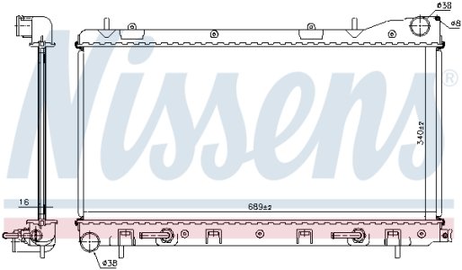 Chłodnica silnika NISSENS 67707A 45111FC320