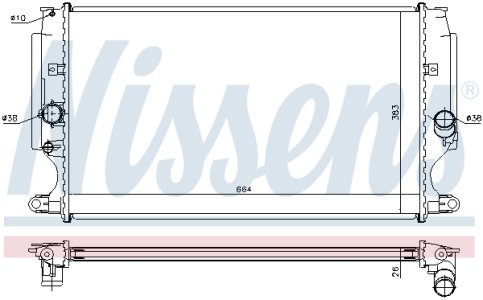 Chłodnica silnika NISSENS 64693 164000R030
