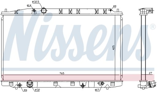 Chłodnica silnika NISSENS 68137 19010RL0G01