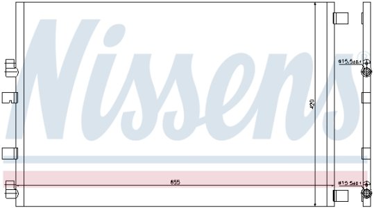 Chłodnica klimatyzacji NISSENS 940152 8200325004