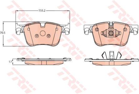 Klocki hamulcowe TRW GDB2193 1623162380 PEUGEOT 3008  16- PRZÓD