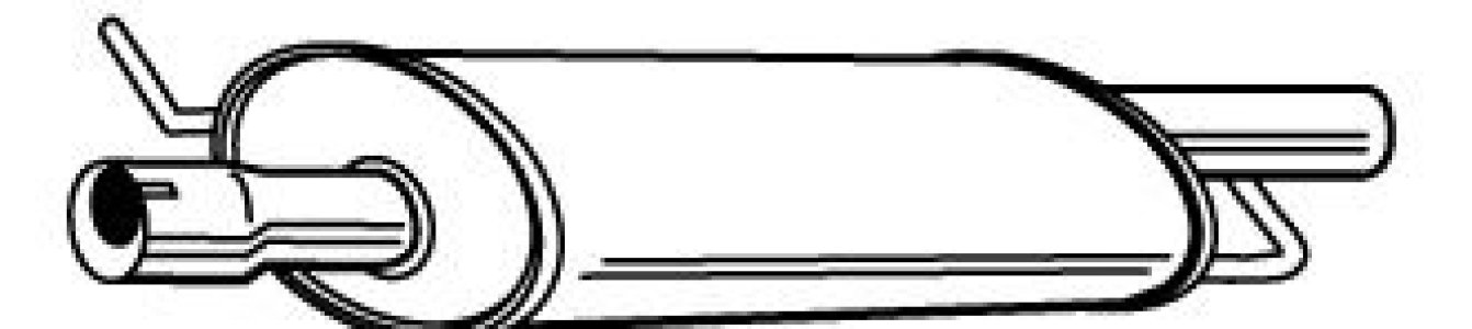 Tłumik środkowy WALKER 23197-52 7H0253209B