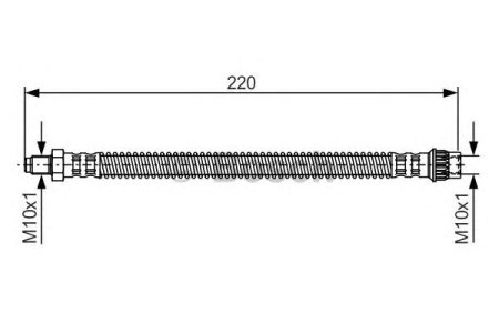 Przewód hamulcowy giętki BOSCH 1987481090 