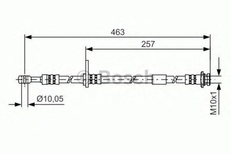 Przewód hamulcowy giętki BOSCH 1987481400 