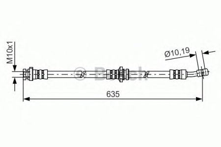 Przewód hamulcowy giętki BOSCH 1987481433 