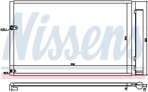 Chłodnica klimatyzacji z osuszaczem NISSENS 940047 8845047020