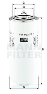 FILTR PALIWA MANN-FILTER WDK962 20 WDK96220