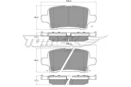 KLOCKI HAMULC. OPEL ASTRA K  15- TYŁ