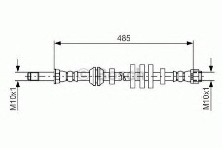 Przewód hamulcowy giętki BOSCH 1987481568 